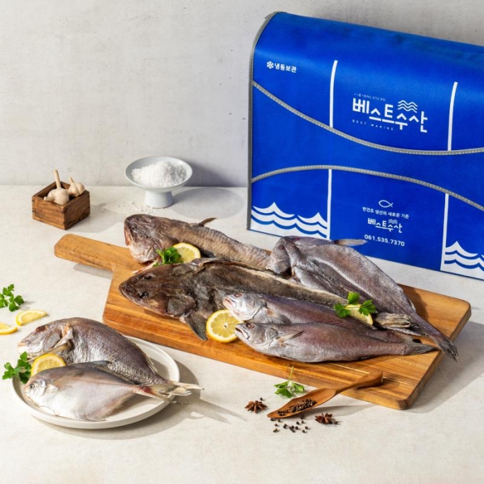 반건조생선 실속선물 7미세트2.1kg(민어1미340g,참돔1미420g,양태1미300g,병어