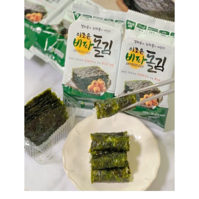 (해남)허니테이블 비파돌김 도시락김, 15g, 30개
